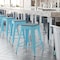 Flash Furniture 24" Teal Metal Counter Stool-Teal Poly Seat, 4PK 4-ET-31320-24-TL-R-PL2C-GG - alternate 9